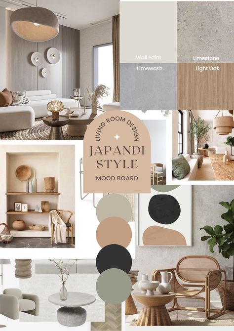 janapdi style mood board for a livingroom design Mood Board Japandi, Japandi Mood Board, Japandi Style Interior Design, Japandi Style Living Room, Living Room Japandi, Japandi Aesthetic, Mood Board Living Room, Japandi Home Decor, Japandi Minimalist