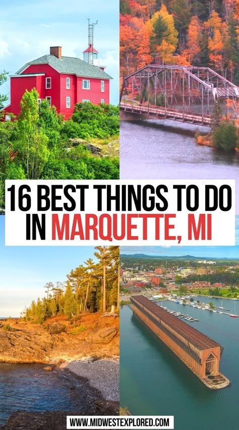 16 Best Things to do in Marquette, MI Must Do Things In Michigan, Marquette Michigan Fall, Manistique Michigan Things To Do, Things To Do Marquette Mi, Cherry Republic Michigan, Munising Michigan Things To Do, Manistee Michigan Things To Do, Marquette Michigan Things To Do In, Michigan Bucket List