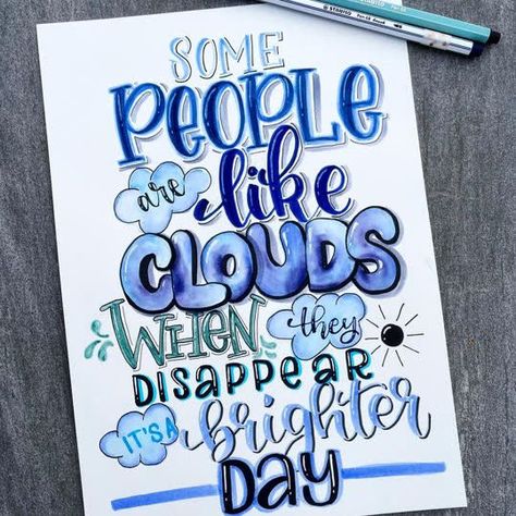 Calligraphy Quotes Doodles, Brush Lettering Quotes, Lettering Styles Alphabet, Doodle Quotes, Bullet Journal Quotes, Bullet Journal Ideas Templates, Bond Paper Design, Hand Lettering Inspiration, Hand Lettering Art