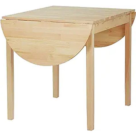 Jazzae Extendable Solid Wood Dining Table Natural Tables, Small Drop Leaf Table, Kitchen Set Ideas, Solid Wood Kitchen Table, Drop Leaf Tables, Leaf Tables, Tables For Small Spaces, Wood Kitchen Table, Solid Wood Kitchen