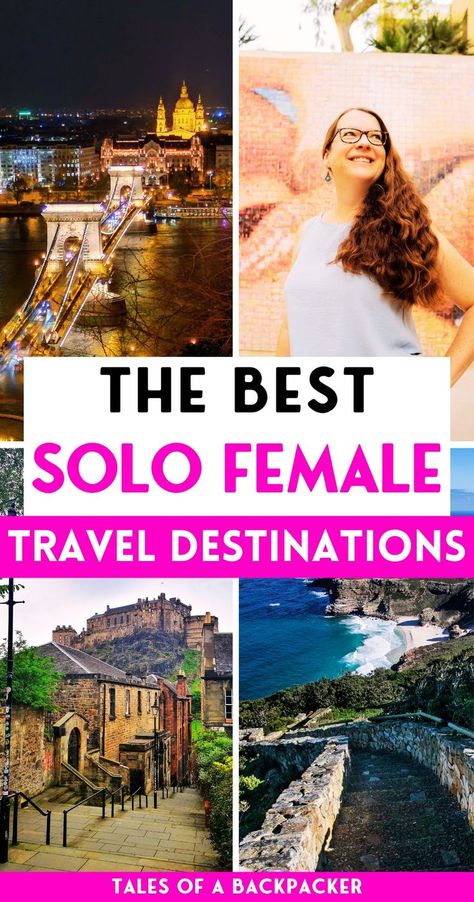 I asked some of my fellow solo female travel bloggers to share their recommendations for the best places for solo female travel, which I’ve included alongside some of my own suggestions from past trips and some of my bucket-list destinations. You’ll find lots of inspiration for solo travel all around the world, so let’s get planning your solo trip! Solo Travel Tips | Solo Travel | Solo Travel Women | Solo Travel Destinations | Where to Travel Alone | Solo Travel Guide #travel #traveltips Solo Travel Destinations United States, Best Solo Trips For Women In The Us, Solo Bucket List, Travel Solo Woman, 2025 Travel Destinations, Best Places To Travel In The World, Best Solo Trips For Women, Solo Trips For Women, Solo Travel Europe