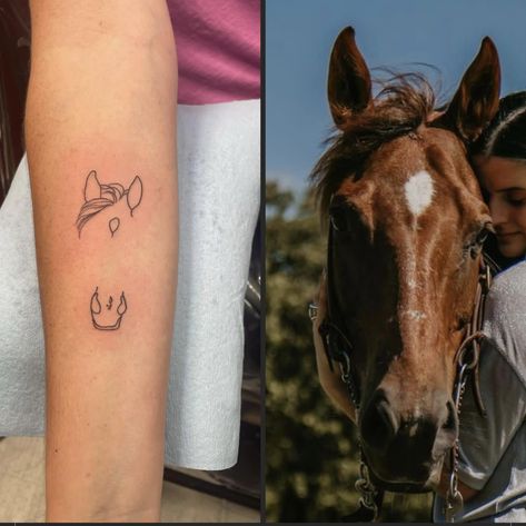 Tiny Horse Tattoo For Women, Horse Hooves Tattoo, Country Memorial Tattoos, Horse Mini Tattoo, In Another Life Tattoo, Horse Finger Tattoo, Horse Riding Tattoo, Horse Tattoo On Shoulder, Horse Blaze Tattoo