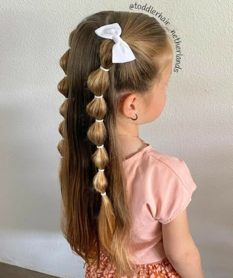 Cute And Easy Hairstyles For School Kids, Hairstyle For Girls In School, Kids Hair For Picture Day, Easy Hairstyles For Medium Hair Kids, Easy Hairstyles For Preschoolers, Hair Styles For Kindergarteners, Picture Day Hairstyles Kindergarten, Hair Styles For Birthday Girl, Girl Easy Hairstyles Kids