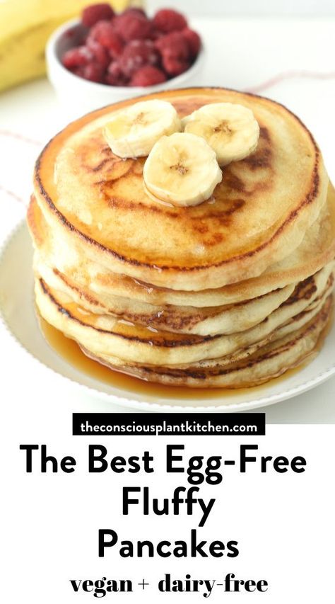 Egg Free Dairy Free Pancakes, Gluten And Egg Free Pancakes, Gluten Free Dairy Free Egg Free Pancakes, Egg And Dairy Free Pancakes, Dairy And Egg Free Pancakes, Eggless Dairy Free Breakfast Ideas, Egg Free Dairy Free Recipes, Gluten Free Dairy Free Egg Free Breakfast, Vegan Pancakes Fluffy