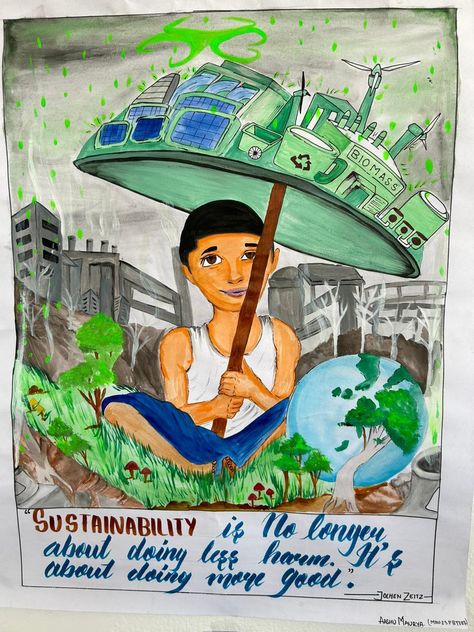 Sustainable development, a step towards the future, green earth, Earth day Sustainable Development Poster Sustainability, Environment Drawing Ideas, Energy Conservation Poster, Sustainable Development Projects, Art Competition Ideas, Sketch Instagram, India Poster, Earth Drawings, Perspective Sketch