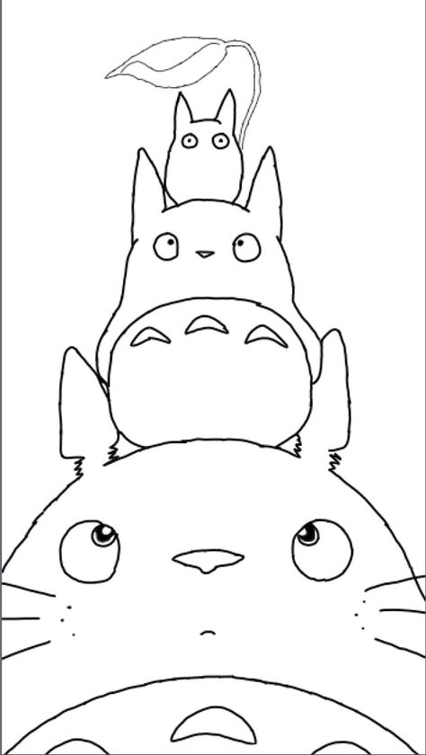 Totoro Torotoro Anime Drawing, Studio Ghibli Outline Art, Totoro Doodle Art, Simple Totoro Drawing, Totoro Sketch Drawing, Totoro Coloring Pages Free Printable, Studio Ghibli Sketch Easy, My Neighbor Totoro Coloring Pages, Totoro Color Palette