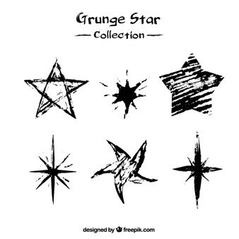 Emo Designs, Star Tattoo Designs, Clever Tattoos, Arte Grunge, Star Illustration, Anime Stars, Art Journal Therapy, Grunge Art, Graphic Design Fonts