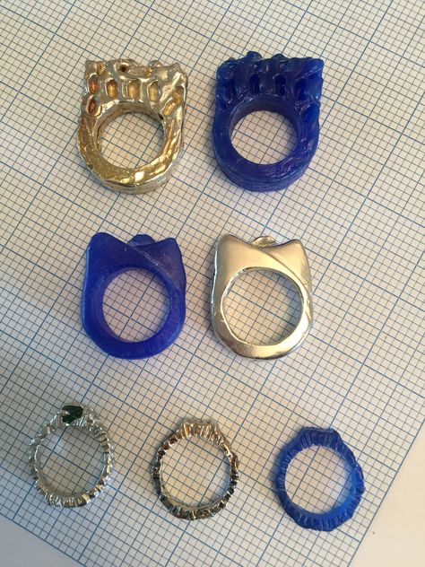 Wax Casted Jewelry, Casting Ring Designs, Jewellery Wax Carving, Ring Carving Ideas, Wax Cast Jewellery, Wax Casted Rings, Cast Rings Ideas, Lost Wax Casting Rings Design, Wax Carved Ring Ideas