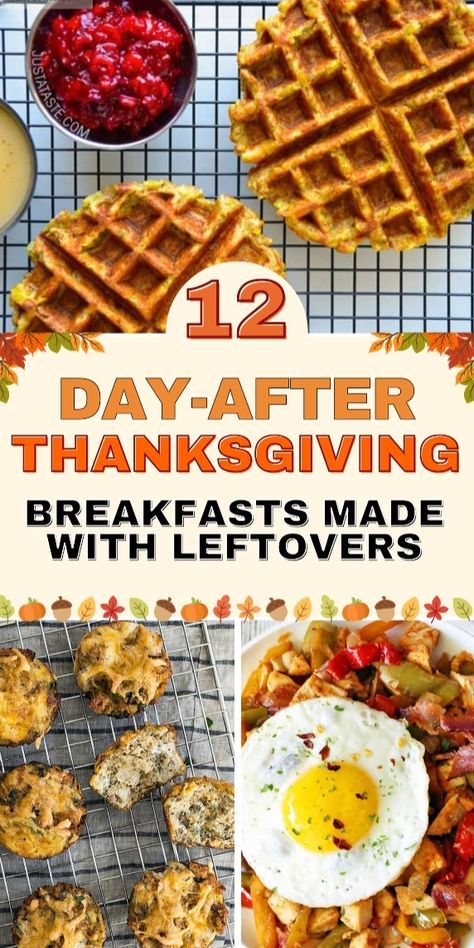 Transform leftovers into breakfast with these 12 unique recipes. Perfect for a post-Thanksgiving treat that’s delicious and satisfying. Thanksgiving Leftover Breakfast Ideas, Breakfast With Thanksgiving Leftovers, Thanksgiving Leftover Breakfast Recipes, Thanksgiving Leftovers Breakfast, Leftover Turkey Breakfast Recipes, Leftover Thanksgiving Breakfast, Leftover Turkey Breakfast, Turkey Breakfast Recipes, Thanksgiving Breakfast Recipes