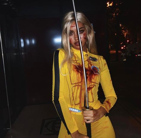 Kill Bill Costume - Bold and Iconic Yellow Jumpsuit with sword
Beatrix Kiddo Costume - Deadly assassin look from kill bill 
Yellow Jumpsuit Costume - A tribute to the Bride look from Kill Bill

Wolfie Cindy Inspired Costume 
Wolfie Cindy Costume 
Wolfie Cindy Kill Bill Costume Kill Bill Halloween, Kill Bill Costume, Last Minute Kostüm, 90s Halloween Costumes, Clever Halloween, Halloween Outfit Ideas, Halloween Coustumes, Clever Halloween Costumes, 90s Halloween