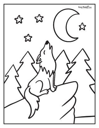 Wolf Drawing Easy, Wolf Party, Wolf Coloring Pages, Easy Halloween Drawings, Realistic Wolf, Wolf Craft, Halloween Drawing Ideas, Kids Fun Activities, Wolf Kids