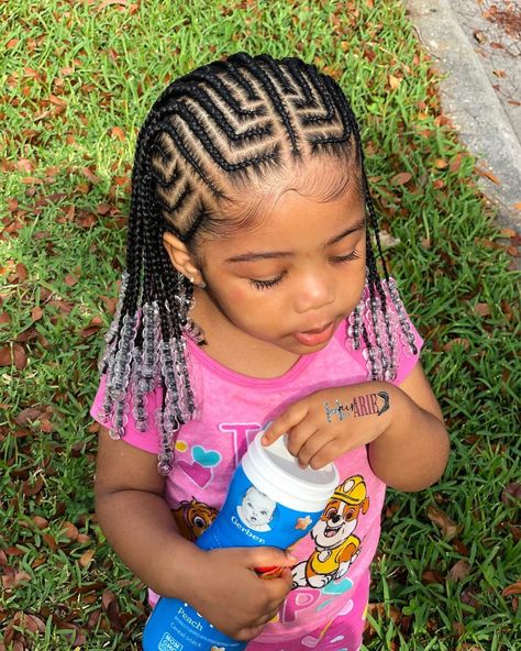 We can never get enough of Brielle when she gets braids!!!! Always a pleasure 😍😍 IG: @hair_by_arie FB: Hair By Arie / Ariel Bozeman… Hairstyles For Short Hair Cornrows, Cute Toddler Girl Hairstyles Black, Kids Braiding Hairstyles Black, Back To School Hairstyles For Toddlers, Hairstyles For Lil Black Girls Kids, Black Toddler Hairstyles Girl Braids Natural Kids, Hairstyles For Black Girls Kids Braided, Toddler Girls Braided Hairstyles, Black Baby Braids Hairstyles