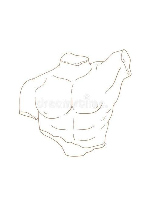 Drawing Of Greek Gods, Greek Line Art Tattoo, Simple Statue Tattoo, Minimalist Statue Tattoo, Greek Body Drawing, Greek Body Tattoo, Tattoo Greek Mythology Minimalist, Greek Statue Torso, Greek Statue Tattoo Drawing