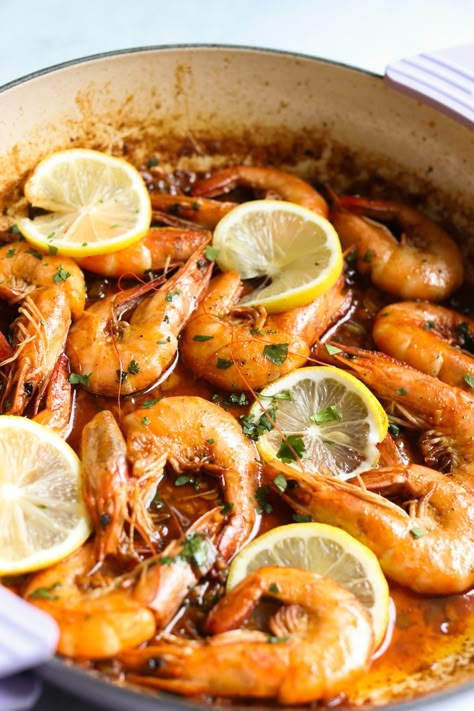 New Orleans BBQ Shrimp - Seasoned to Taste Shrimp New Orleans Recipe, Louisiana Bbq Shrimp, Barbeque Shrimp, Seafood Entree, Crawfish Dishes, New Orleans Bbq Shrimp, Sea Food Dishes, Healthy Food To Eat, Princess Tiana Birthday Party