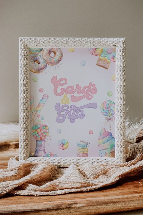 🎁 Cards and Gifts Sign Template | Birthday Gift Table Signage | Pastel Candy Land Theme 🌈

Guide your guests to the gift table with our charming Cards and Gifts Sign Template. Perfect for a Pastel Candy Land Birthday, this printable signage adds a sweet and whimsical touch to your celebration. Explore this delightful addition for a memorable gift presentation!

#CardsAndGiftsSign #BirthdaySignage #PastelCandyLandTheme #PartyDecor Sweet Table Sign, Pastel Confetti, Dessert Buffet Table, Candy Land Party, Buffet Dessert, Confetti Design, Treat Bag Toppers, Straw Flags, Photo Booth Sign