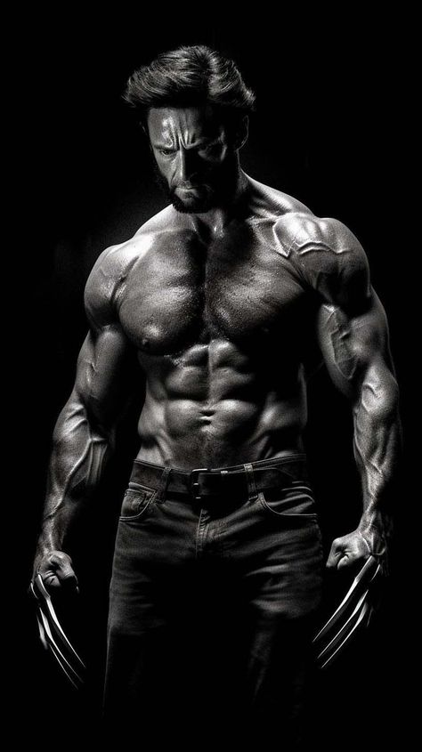 Logan Wolverine Pumped iPhone Wallpaper 4K - iPhone Wallpapers Hugh Jackman Shirtless, Logan Wolverine Hugh Jackman, Xman Marvel, Iphone Wallpaper 4k, Wolverine Comic, Wolverine Art, Marvel Superheroes Art, Wolverine Hugh Jackman, Gym Art