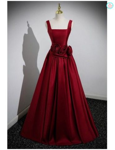 Maroon Prom Dress Long, Modest Red Prom Dress, Square Neck Prom Dress, Shop Floor, Outfits Gorditas, Red Clothing, Velvet Prom Dress, Pretty Prom Dresses, Square Neck Dress