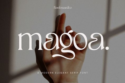 Download Magoa font for iOS, Android, macOS, or Windows for free in OTF and TTF formats for personal and commercial use here. Magoa is a modern elegant serif, with some connected letters that are perfect for branding materials, t-shirt, logo, poster, photography, quotes, and many more. Modern Serif font type to complete your display creation […] The post Magoa Font appeared first on FreeFontDL. Luxury Symbol, Typeface Alphabet, Typographie Logo, Font Love, Tattoo Number, Number Font, Police Logo, Modern Fonts Free, Boho Fonts