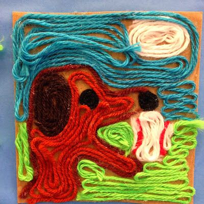 Easy Handicrafts, Mexican Yarn Art, Mexican Yarn Painting, Yarn Painting Art, Huichol Yarn Painting, Learning Something New, Yarn Painting, Art Class Ideas, Art Camp