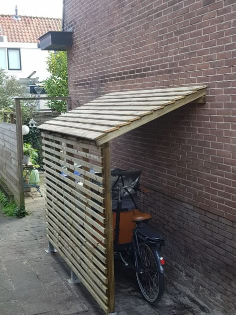 Outside Bike Storage, Shed Extension, Garden Bike Storage, Outdoor Bike Storage, Bike Shelter, Backyard Storage, Bicycle Storage, Game Room Ideas, Bike Shed