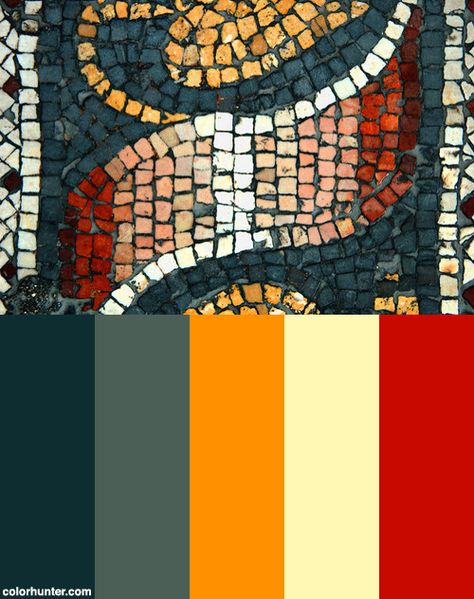 Whatever's+Left+Of+The+Byzantine+Mosaic+Color+Scheme Byzantine Color, Byzantine Mosaic, Byzantine Art, Byzantine Icons, Unusual Art, Design Seeds, Graphic Design Projects, Art Color, Dark Ages