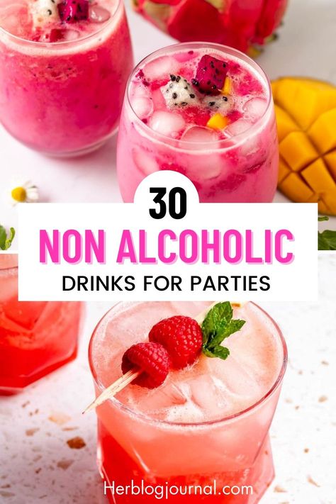 Healthy non-alcoholic drink recipes for kids and parties. Non Alcoholic Drinks For Parties, Non Alcoholic Drink Recipes, Drinks For Parties, Apple Cider Punch Recipes, Super Bowl Drinks, Alcoholic Drink Recipes, Summer Drinks Alcohol Recipes, Nonalcoholic Party Drinks, Drinks For Kids