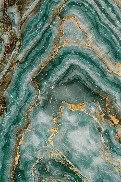 Blue Agate Wallpaper, Geode Aesthetic, Gold Green Wallpaper, Geode Wallpaper, Agate Wallpaper, Agate Background, Emerald Marble, Marble Effect Wallpaper, Green Geode