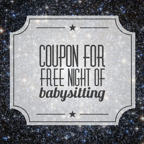 Free Printable coupons for babysitting. The Gift of Babysitting Coupon For Babysitting, Babysitting Voucher Printable, Date Night Vouchers Free Printable, Babysitting Coupon Printable Free, Free Babysitting Coupon, Babysitting Coupons, Babysitting Voucher, Birthday Ideas For Dad, Babysitting Coupon