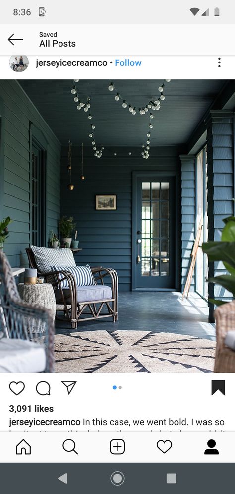 Behr Underwater Room Colors, Paint Color, Design Projects, House Exterior, Paint Colors, Beach House, Outdoor Furniture Sets, Porch, Sweet Home