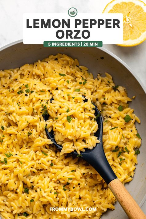 Dairy Free Orzo, Dairy Free Orzo Recipes, Lemon Pepper Orzo, Creamy Orzo Recipes, Orzo Recipes Side, Healthy Plant Based Meals, Best Italian Pasta, Gluten Free Orzo, One Pot Rice Meals