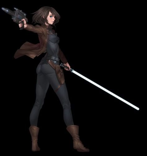 Female Oc Star Wars, Jedi Padawan Oc, Jedi Oc Character Design, Female Jedi Character Design, Female Jedi Art Character Design, Star Wars Oc Female Jedi, Female Sith, Galaxy Comics, Female Jedi