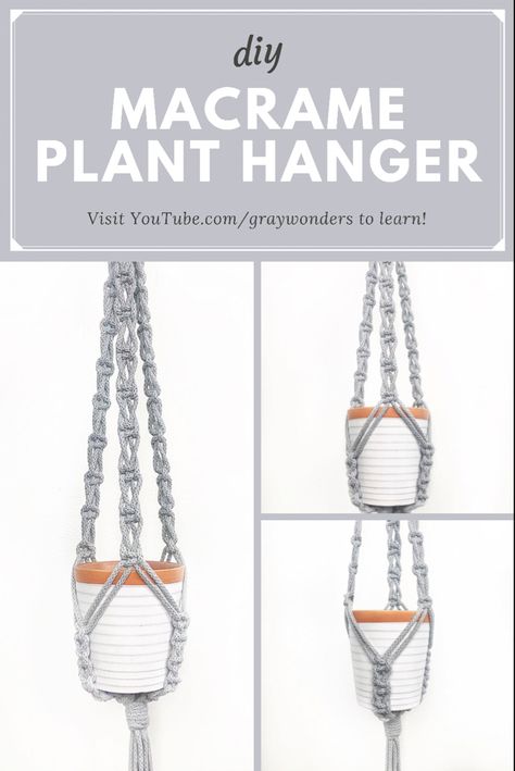 Macrame Plant Patterns Free, Macrame Hangers Diy, Macrame Hanging Planter Pattern, Plant Hanger Tutorial Macrame, How To Make Macrame Plant Hanger Step By Step, Macrame Plant Hanger For Large Pots, Easy Macrame Projects Diy, Triple Macrame Plant Hanger Diy, Macrame Plant Hanger Diy Tutorials How To Make Pot Holders