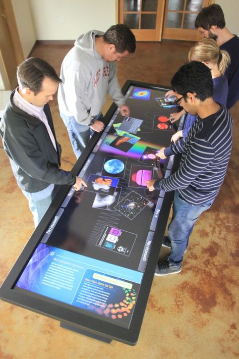 Ideum breaks out 4K versions of its large screen multitouch tables and walls Gadgets Techniques, Interactive Screen, Best Home Automation, High Tech Gadgets, Tech Toys, New Tech, Future Tech, Gadgets And Gizmos, Futuristic Technology