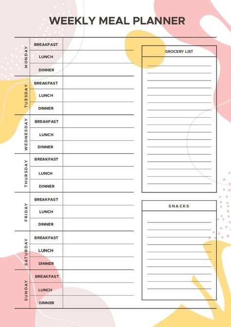 Weekly Meal Planner Goodnotes Meal Plan Template, Meal Planning Goodnotes, Food Schedule Template, Blank Weekly Meal Plan Template, Weekly Meal Planner With Grocery List, Meal Planner For The Week, Weekly Diet Planner, Month Meal Plan Printable, Meal Plan Weekly Printable