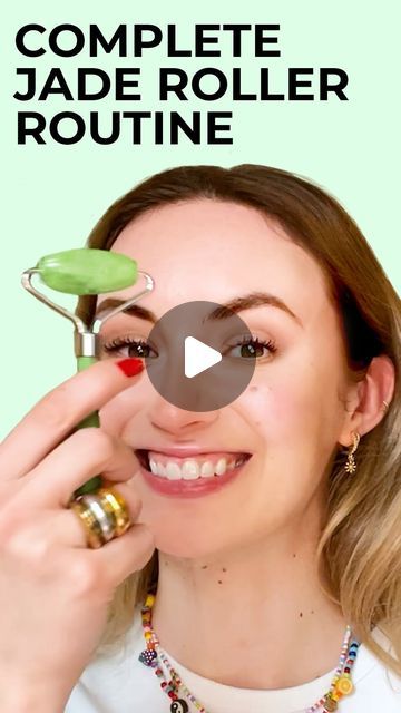 Face Massage Tool Rollers, Jade Face Roller Routine, Eye Roller For Puffiness, How To Use Eye Roller, Jade Facial Roller How To Use, Facial Roller Routine, How To Use Face Massage Roller, Benefits Of Jade Roller, Face Massager Roller