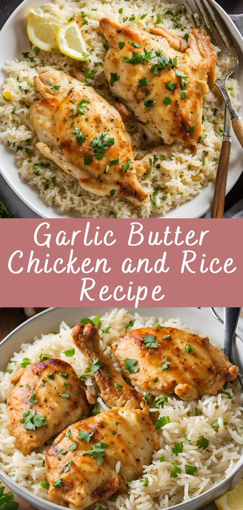 Chicken And Rice Recipes For Two, Chicken And Sticky Rice Recipes, Lemon Butter Chicken And Rice, Easy Chicken And Rice Meal Prep, Chicken With Basmati Rice, Easy Rice Dinner Recipes For Family, Brown Rice Chicken Recipes, Simple Recipes With Rice, Garlic Chicken Rice Recipes