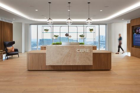 CBRE contracted rand* to provide precon and construction services for their workplace 360 location at The Boro Tower in Tysons Corner. The project required extensive coordination prior to construction with [...]Read More... Collaboration Area, Elevator Lobby, Construction Activities, Cove Lighting, Open Office, Construction Services, Office Environment, Work Environment, Ceiling Design