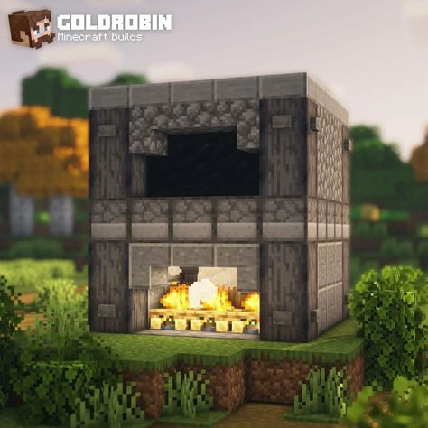 Minecraft Furnace, Construction Minecraft, Case Minecraft, Minecraft Idea, Minecraft Structures, Minecraft House Ideas, Bangunan Minecraft, Minecraft Farm, Minecraft House Tutorials