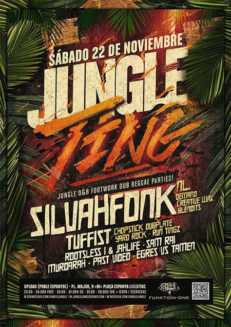 Jungle Ting on Behance Jungle Fever Party, Jungle Party Flyer, Jungle Design Graphic, Jungle Poster Design, Jungle Flyer, Jungle Graphic Design, Party Design Poster, Jungle Poster, Flyers Ideas