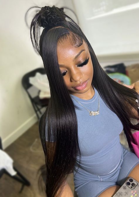 Wig Installs, Slick Ponytail, Exotic Hairstyles, Hair Tea, Barbie Hairstyle, Weave Ponytail Hairstyles, Frontal Wig Hairstyles, Quick Weave Hairstyles, Quick Braided Hairstyles