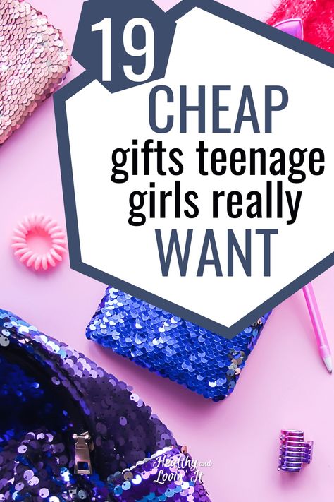 Here are some cheap Christmas or birthday gift ideas for a teenage girl! Many of these top gifts are under $10. Whether your girl is turning 13 or 18, there is something here she will love! These are cool enough and unique enough to please a teenager, but they are also very inexpensive. I have already bought #2 for my daughter and #9 for myself!! #HealthyandLovinIt #giftsforteens #cheapgiftsideas trendygifts Teenager Girl Gift Ideas, 13 Birthday Gift Ideas Girl, Gifts For 16 Year Girl, Teenage Birthday Gifts, Low Budget Gifts, Presents For Teenage Girls, Extra Cash Ideas, Grocery Shopping On A Budget