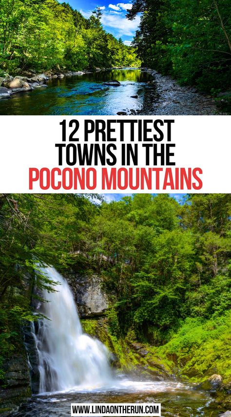 12 Prettiest Towns in the Pocono Mountains Poconos Aesthetic, Things To Do In Pennsylvania, Things To Do In The Poconos, Poconos Pennsylvania Things To Do, Places To Visit In Pennsylvania, Poconos Pennsylvania, Poconos Family Vacation, The Poconos, Poconos Pennsylvania Fall