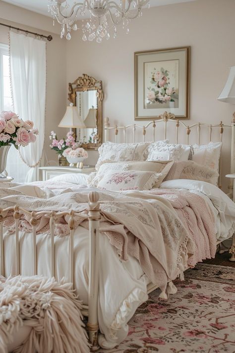 29 Chic Bedroom Ideas for a Stylish Sanctuary 6 Contemporary Chic Bedroom, Bungalow Bedroom, Shabby Chic Decor Bedroom, Sanctuary Bedroom, Eclectic Bedroom, Cottage Bedroom, Shabby Chic Bedroom, Shabby Chic Bedrooms, Vintage Bedroom