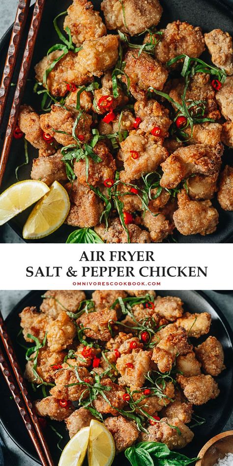 Air Fry Healthy Meals, Air Fryer Chicken Bites Corn Starch, Healthy Savoury Recipes, Air Fried Chicken Recipes Healthy, Healthy Recipes For Air Fryer, Baked Chicken Air Fryer Recipes, Ninja Recipes Air Fryer, Airfryer Lunch Recipes, Healthy Airfryer Recipe