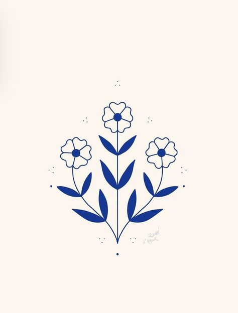 Symmetrical Flower Illustration, Ornamental Flowers Drawing, Nordic Flower Tattoo, Norwegian Folk Art Tattoo, Folk Art Flowers Tattoo, Scandinavian Tattoo For Women, Folk Flower Tattoo, Mexican Flower Tattoo, Denmark Tattoo