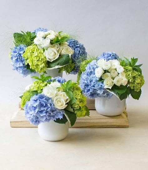 Blue orchid centerpieces