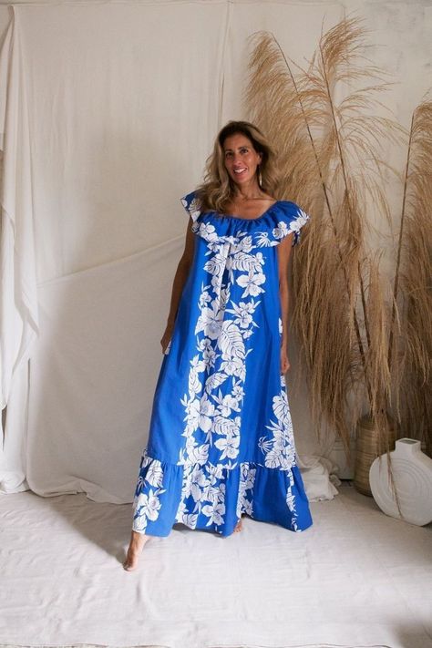 Hawaiian Mumu Dress, Hawaiian Dress Pattern, Hawaiian Luau Dress, Hawaiian Clothes, Dress Hawaiian Style, Polynesian Fashion, Hawaiian Print Dress, Hawaiian Fashion, African Attire Dresses