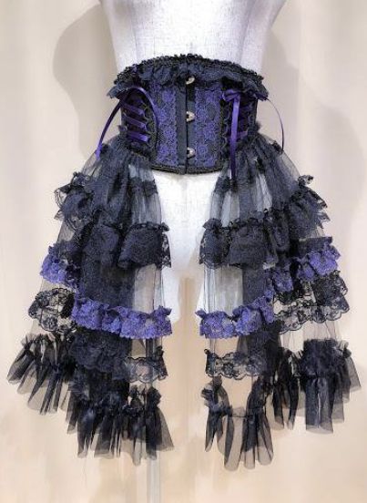 Purple Ren Faire Outfit, Monster High Inspired Outfits, Magical Girl Outfit, Purple Goth, Purple Gothic, Purple Corset, Corset Black, Waist Corset, Steampunk Goth