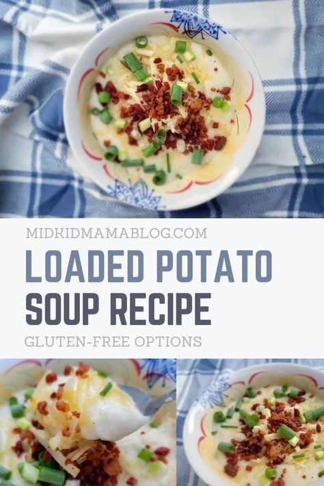 Nondairy Potatoe Soup, Gluten Free Baked Potato Soup Crock Pot, Gluten Free Loaded Potato Soup, Gluten Free Potato Soup Recipes, Easy Gluten Free Potato Soup, Gluten Free Loaded Baked Potato Soup, Gluten And Dairy Free Potato Soup, Gluten Free Baked Potato Soup, Gluten Free Potato Soup Crockpot