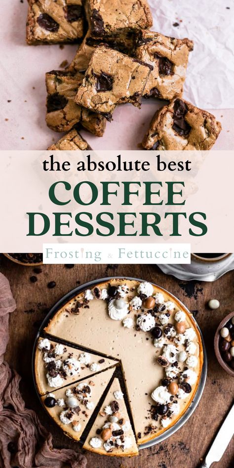 Coffee Ground Desserts, Healthy Coffee Dessert Recipes, Desserts To Have With Coffee, Coffee Recipes Baking, Coffee Flavor Desserts, Coffee Flavored Recipes, Recipes Using Coffee Extract, Espresso Recipes Desserts, Coffee Bean Recipes